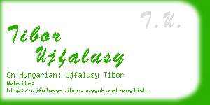 tibor ujfalusy business card